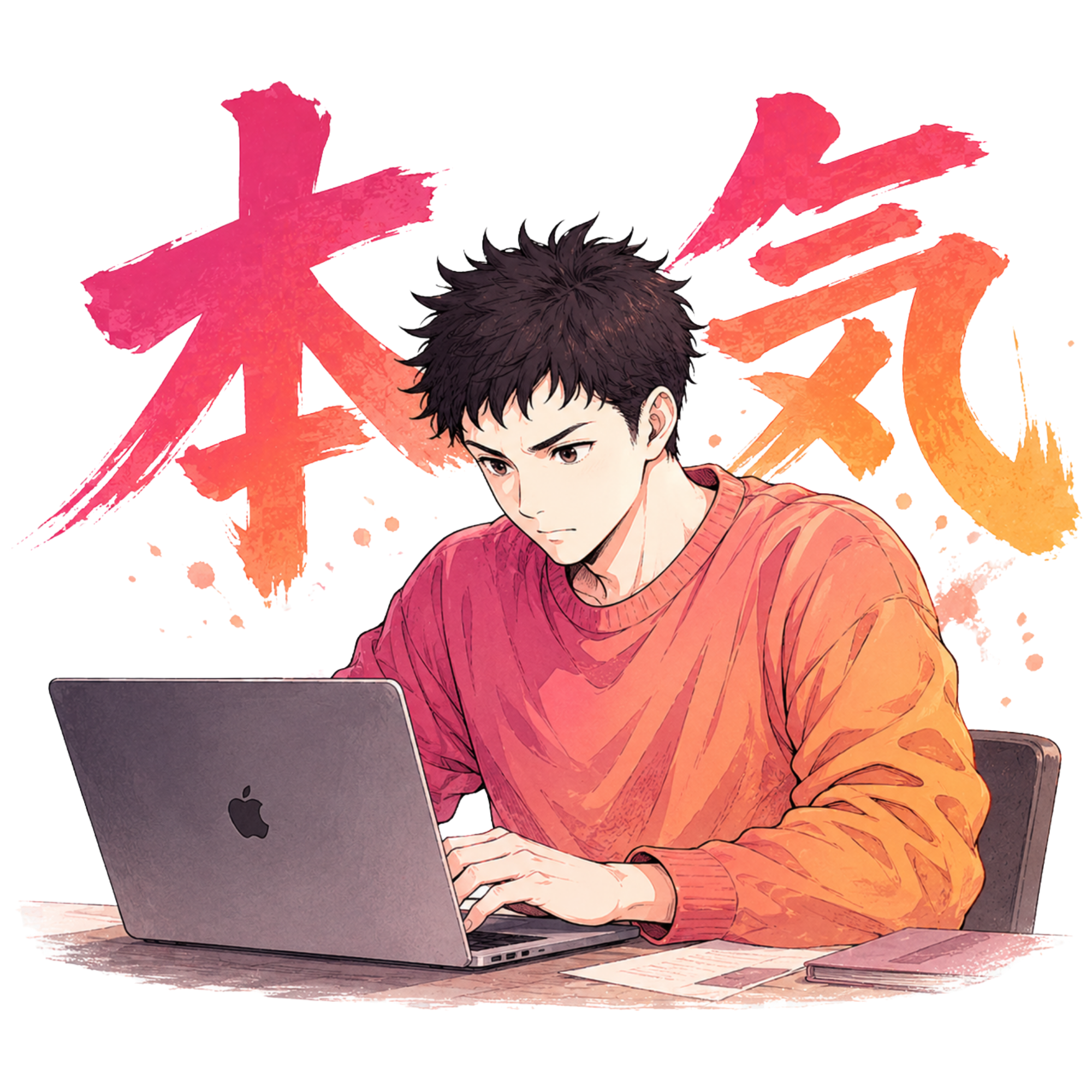 本気のイラスト