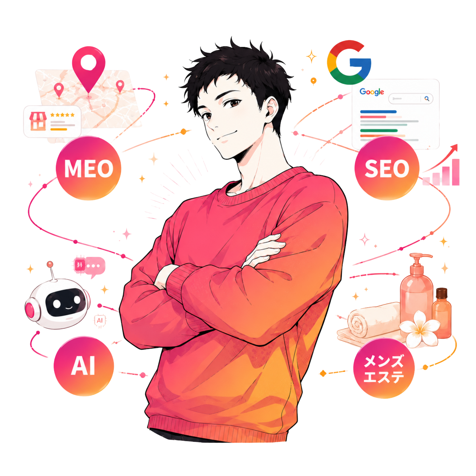 MEO・SEO・AI・メンズエステ 4つの強み